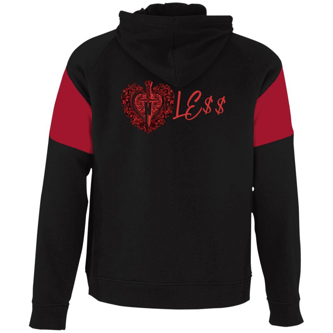 Heartle$$ (dtg) Athletic Colorblock Fleece Hoodie