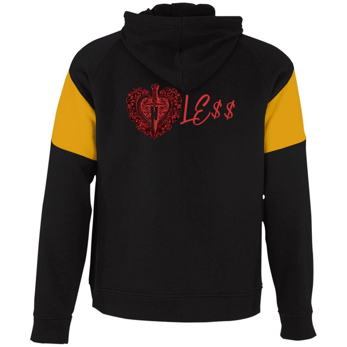 Heartle$$ (dtg) Athletic Colorblock Fleece Hoodie