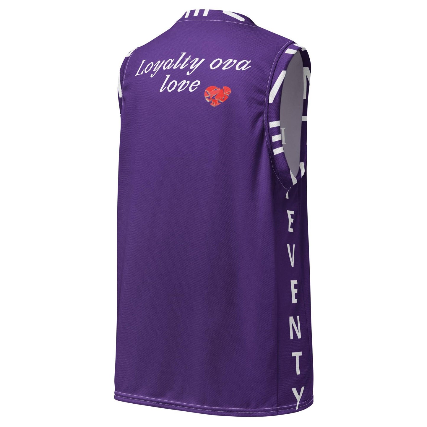 Loyalty Ova Love Recycled unisex basketball jersey