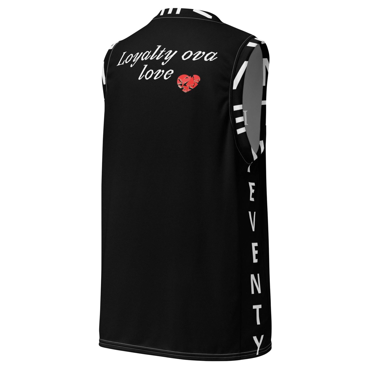 Loyalty Ova Love Recycled unisex basketball jersey