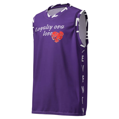 Loyalty Ova Love Recycled unisex basketball jersey