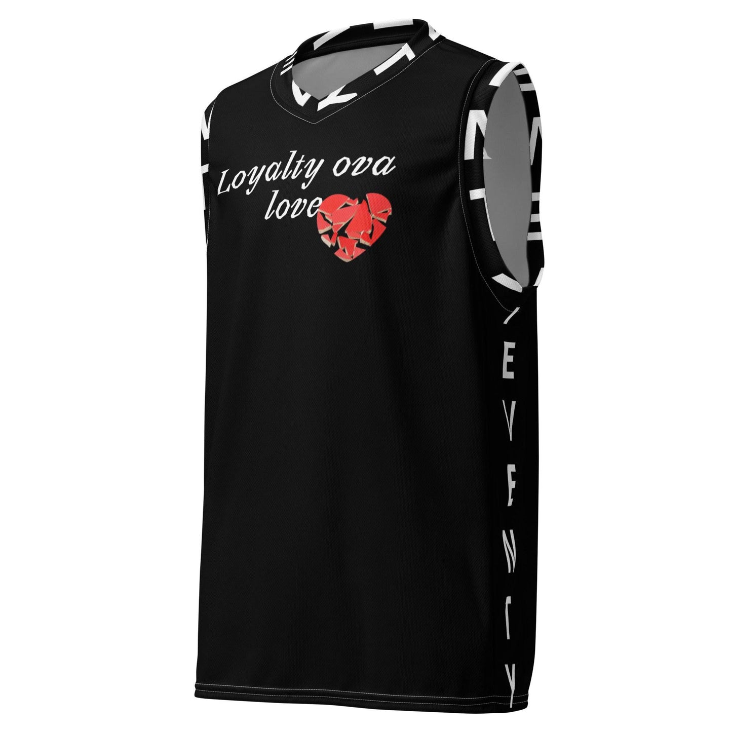 Loyalty Ova Love Recycled unisex basketball jersey