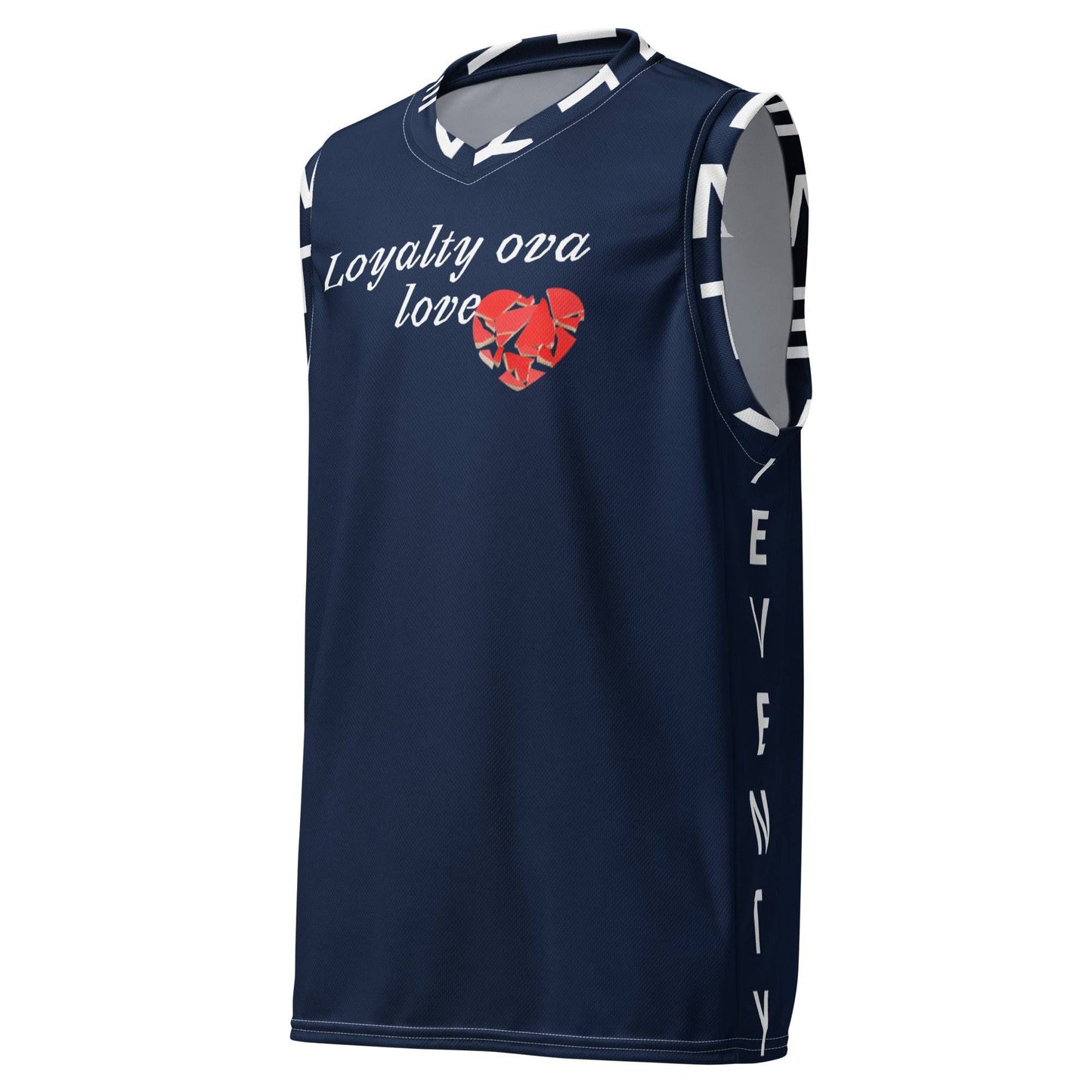 Loyalty Ova Love Recycled unisex basketball jersey