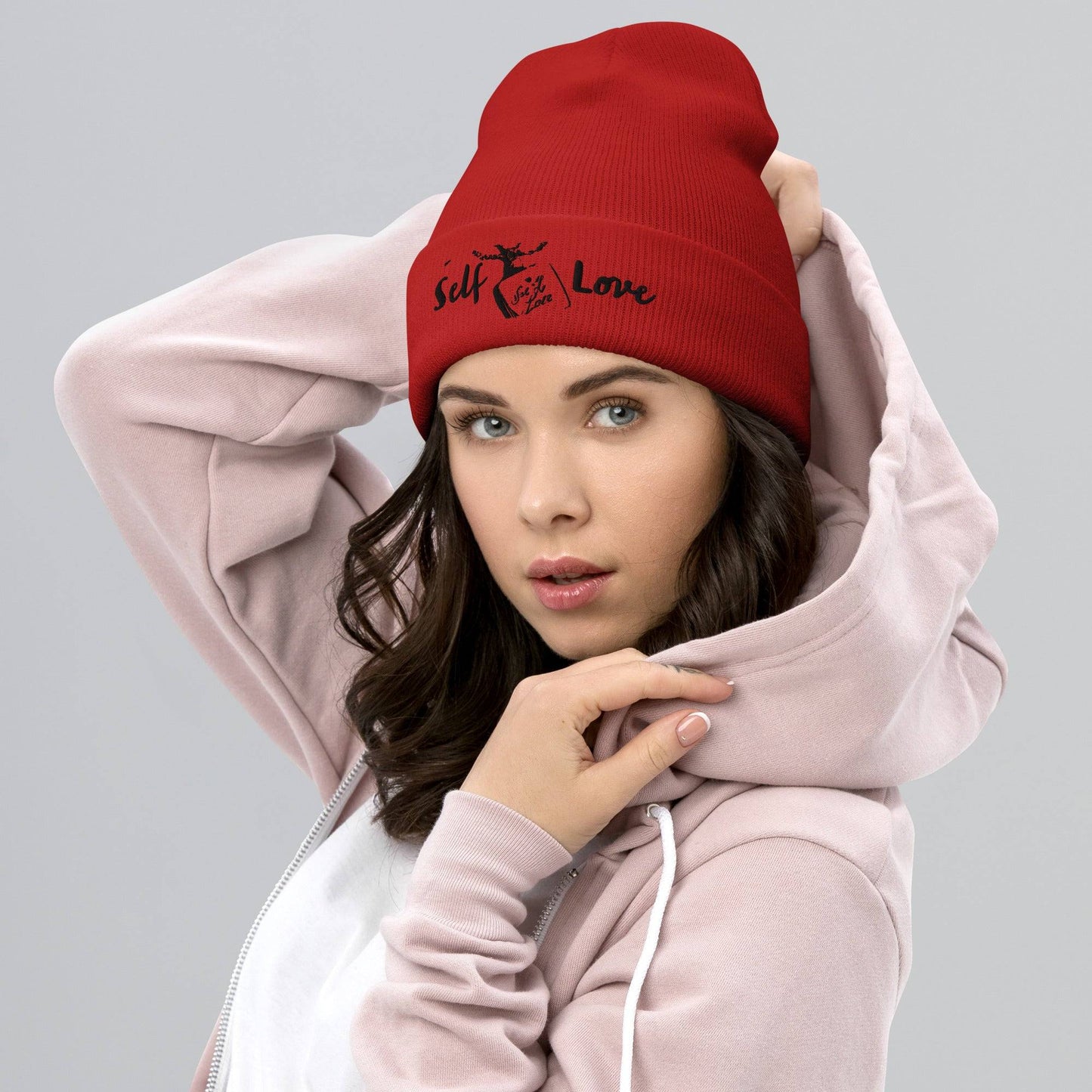 Self Love (embroidery) Cuffed Beanie