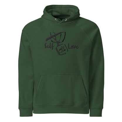 Self Love (embroidery) Unisex eco raglan hoodie