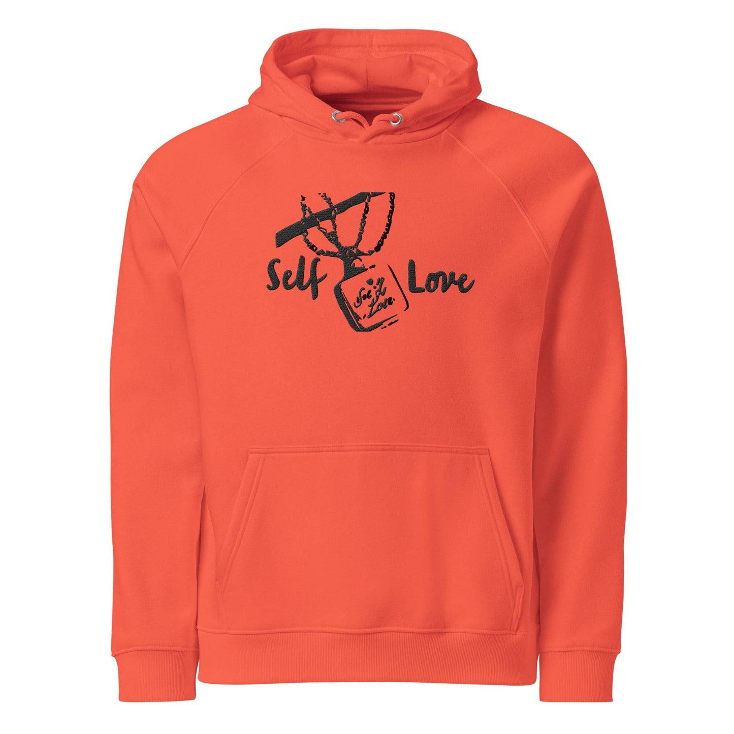 Self Love (embroidery) Unisex eco raglan hoodie