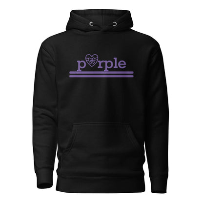 Purple Heart (embroidery) Unisex Hoodie