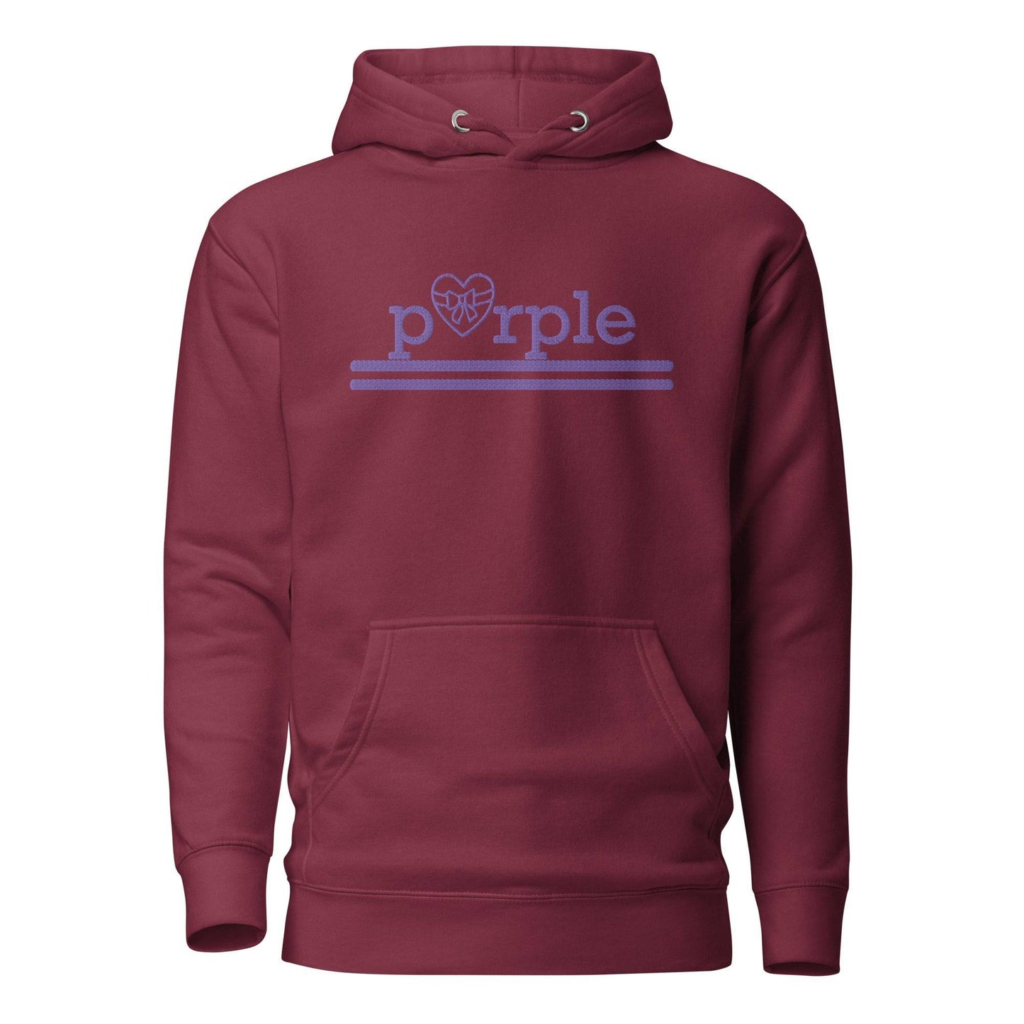 Purple Heart (embroidery) Unisex Hoodie